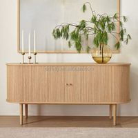 Luxury modern dining room furniture sideboard wooden cabinet sideboard table with oak legs