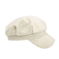 High Quality Soft Hat Outdoor Fashion Ladies Lined Women's Cap Plain Blank Plaid Cotton Beret