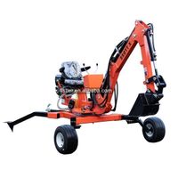 Mini excavator with 13.5 hp mobile excavator, ATV, 360 degree movement
