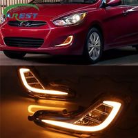 1 Set LED Daytime Running Light Fog Light DRL Xenon Light Fog Light Cover Daylight for Hyundai Accent Solaris 2010 2011 2012 2013