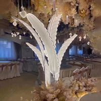 Custom White Feather Shape Elegant New Design Centerpiece Decor Wedding Event