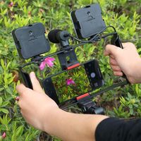 Popular handheld video recording for mobile phone vlog camera microphone kit