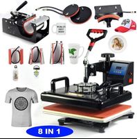 Ruida Heat Press Machine 8 in 1 Single LCD Display Combined Heat Press Machine 8 in 1 Dye Sublimation Printing