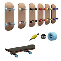 Fingertip Skateboard Wooden Fingerboard Toy Professional Bracket Finger Skateboard Set