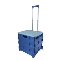 New Foldable Wheeled Shopping Cart Portable Shopping Cart Trolley Case