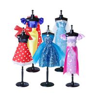 Children's educational toys clothing designer DIY creative toys fashion girl handmade doll suit clothes dress material bag