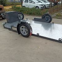 Very Low Flat Bed Motorcycle Transport Up and Down Lift Trailer