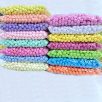 Factory Shipping 6/8mm Round Bulk Plastic Colorful Beads Candy Beads With Holes For Jewelry Making