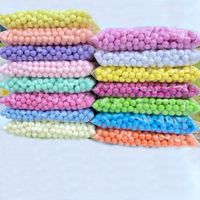 Factory Shipping 6/8mm Round Bulk Plastic Colorful Beads Candy Beads With Holes For Jewelry Making