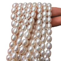 Japan Akoya Genuine Bulk Round Pearl Bead Chain Jewelry DIY