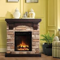 Classic Decor Arrival Polystone Mantel Electric Fireplace with 110V