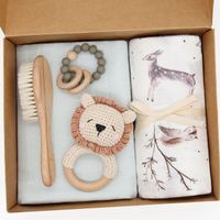 Baby Shower Gift Box Set Milestone Organic Cotton Bamboo Baby Muslin Swaddle