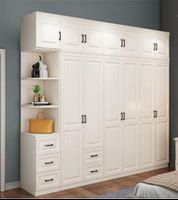 European-style wardrobe simple bedroom locker combination sliding door economical assembled wardrobe