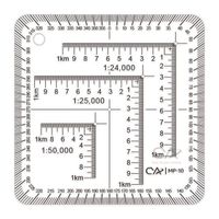 1:24000, 1:25000 and 1:50000 Coordinate Scale Wholesale Map Reader Square