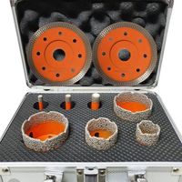 Vacuum Edged M14 Diamond Bit Set Stone Porcelain Granite Tile Marble Wet and Dry Cutting 5-150mm Diamond Drill Bit Hole Saw