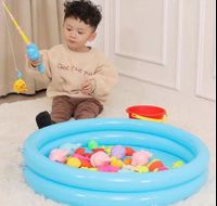 2023 Baby Colorful Magnetic Kids Toy Fish Fishing Game Set Water Toys with Inflatable Pool