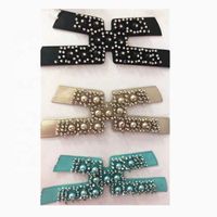 Fancy Handmade Beads and Rhinestone Decoration PU Upper/Ladies Shoes Slipper Upper