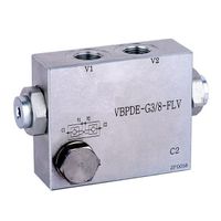 Hydraulic In-Line Pressure Valves G1/4 to G3/8 BSPP Ports for Mechanical VBPDE A FLV Dual Pilot Check Valves