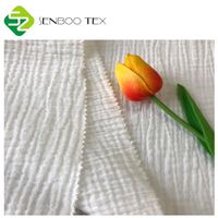 Soft double layer organic bamboo cotton gauze fabric for baby clothes and diapers