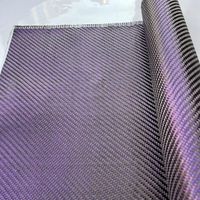 High strength blended purple carbon fiber fabric cloth custom purple carbon fiber price jacquard 3k carbon fiber blended fabric