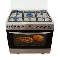 5 burner chicken rotisserie gas range with grill and oven
