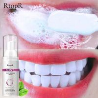 RtopR tooth cleaning whitening mousse stain removal tooth whitening oral hygiene mousse toothpaste whitening stain removal 60ml