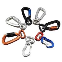 2022 Multifunctional D-Type Swivel Locking Carabiner, Swivel Carabiner Hook Clip for Dog Leash, Hammock, Camping, Hiking