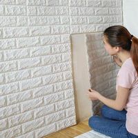 Pe Foam Self Adhesive Wallpaper Sticker Faux Brick Panel Wall Decor Sticker Home 3D Wallpaper