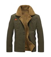 Men's 2021 Winter Aviator Warm Fur Lining Army Green Down Jacket Wholesale