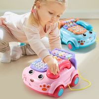 2022 new simulation baby phone toy children smart music phone car cartoon early education toys