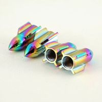 RTS Custom 4pcs/Set Multicolor Car Motorcycle Bike Tire Wheel Valve Cover Dust Cover Car Tire Valve Stem Cover