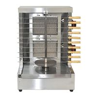 Commercial gas Shawarma machine liquefied petroleum gas barbecue barbecue machine automatic rotating turkey chicken skewer grill