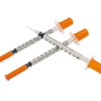Needle Syringe with Needle, Factory Medical Disposable Orange