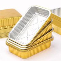 Disposable aluminum foil container rectangular tin foil plate bakeware catering aluminum foil container with lid price
