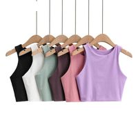 Fashion Cotton Sleeveless Tank Top Women's Yoga Tank Top White Yoga Tank Top for Women