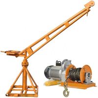 360 Degree Rotation 500kg 1000kg 2000kg Small Outdoor Micro Engine Crane Construction Material Lifting Crane