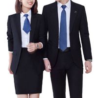 Business Banking Professional Suit New Beaded Suit Men's Slim Suit Work Wear Banking Uniform