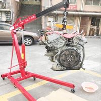 Factory Direct Sale Easy 1/2/3 Ton Operation Black Collapsible Truck Hydraulic Engine Crane For Sale