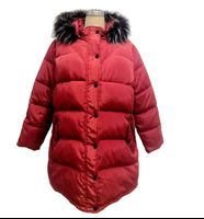 Custom Winter Plus Size Maternity Dress Women's Quilted Loose Faux Fur Hooded Thickening Ladies Red Down Thermal Jacket
