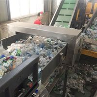 Large capacity 2000 kg/hour PET plastic bottle recycling washing line
