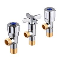 Ex-factory price chrome-plated brass copper angle valve seat toilet 1/2 wash basin faucet angle stop valve bathroom