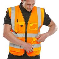 Custom safety reflective strip mesh breathable multi-pocket traffic mesh work reflective safety jacket vest