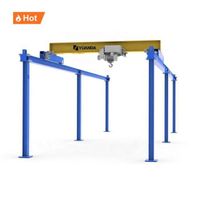 1 2 3 5 10 Ton Free Standing Modular Self Erecting Freestanding Overhead Crane with Steel Column Support Structural Frame