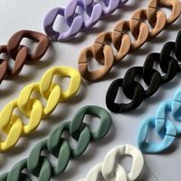 Customized colorful acrylic bag chain plastic chain decoration shoe buckle
