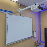 China factory portable whiteboard 96 inch portable smart whiteboard equipment with projector
