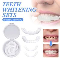 Teeth Veneers Whitening Dentures Imitation Braces Temporary False Braces Perfect Smile Comfort Fit Denture Veneers Kit