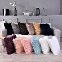 Luxury Plush Faux Fur Cushion Cover Wholesale Plush Faux Shearling Fur Cushion Cover Fur Throw Pillow Cover