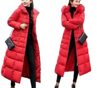 Direct selling wholesale long winter coat women's parka coat slim fit casual hooded fur collar thermal jacket coat street coat