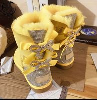 2020 Wholesale Fashion Ladies Kids Ladies Winter Snow Ribbon Bow Fur Boots
