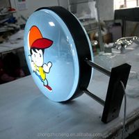 Outdoor advertising led light box display circular advertising vacuum forming light box